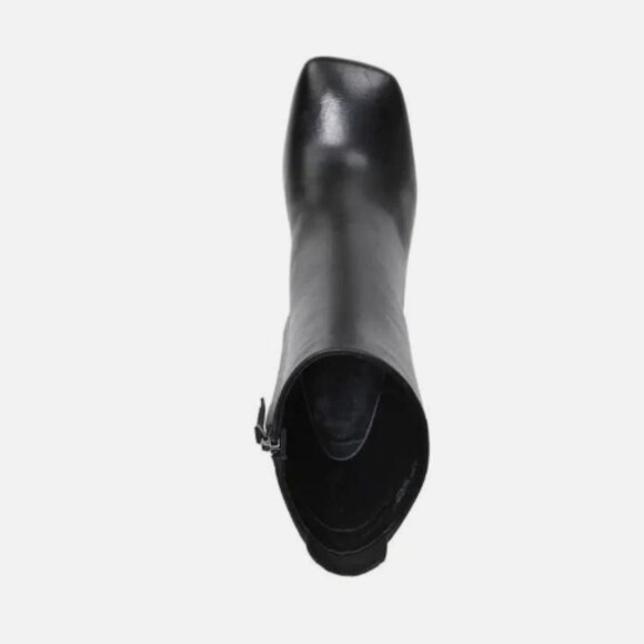 Sarto by Franco Sarto A-Binnie Black Leather Black Heel Booties 9 (Like New) - Picture 3 of 8